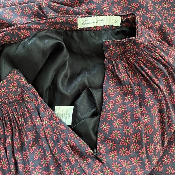 Anthropologie Comme toi floral pleated skirt with pockets size S - Picture 5 of 6